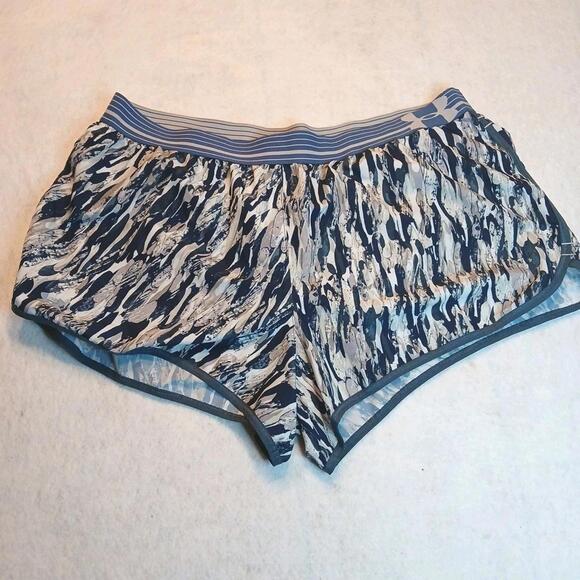 Under Armour Pants - Under Armour Shorts Women's Size Medium Lined Gray Blue Running Athleisure